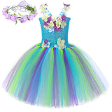 Flower Fairy Costumes Party Tutus Kids Halloween Fancy Dress