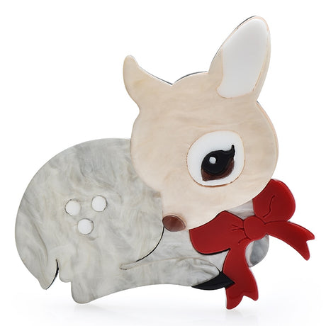 Christmas Fawn Acrylic Brooch