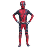 Deadpool Costume Kids Superhero Child Cosplay Halloween Costume Swords Kids Jumpsuit