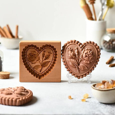 Wooden Shortbread Mould Cookie or Clay Embossing Moulds