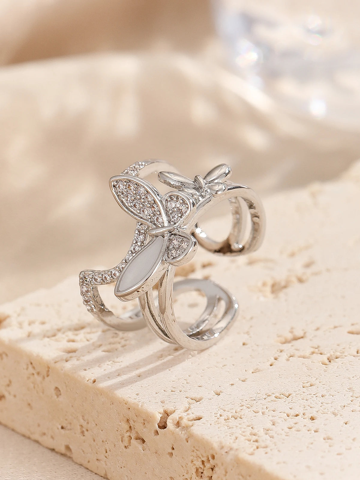 Zircon Nail Jewellery Wearable Art Finger Tip Rings