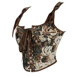 Meadow's Renaissance Lace Up Boned Floral Corset
