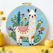 Alpaca Llama 20X20CM/15X15CM DIY Embroidery Kit for Beginners