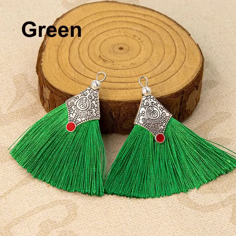 2/4/6Pcs Mini Craft Tassel Handmade Soft Silk Tassel for Earring Jewelry Making DIY Projects Keychain Bookmarks