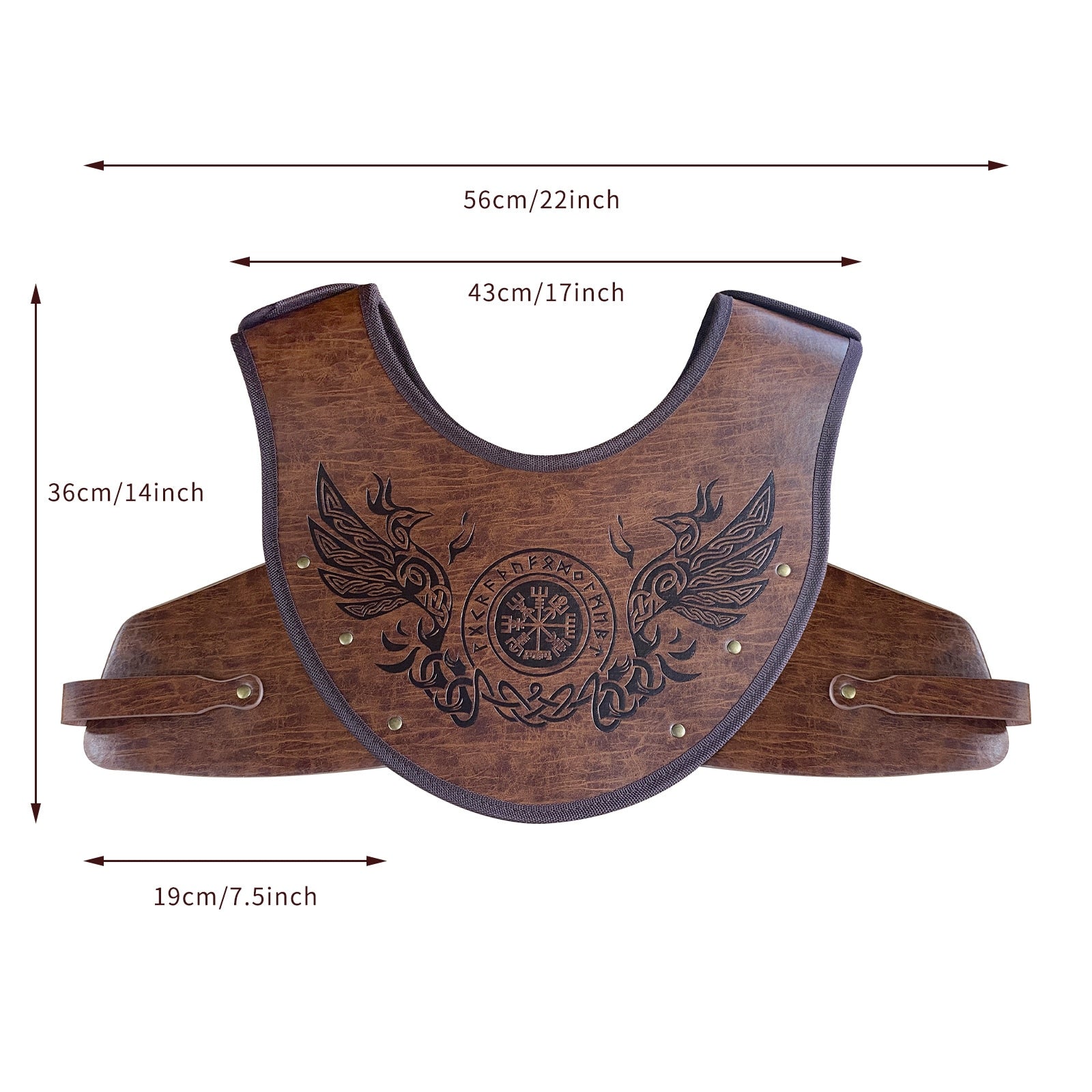 Nordic Viking Phoenix Embossed Leather Chest Armour