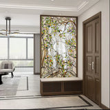 Willow Tree Frosted Privacy Glass Window Film No Glue Removable Static Cling