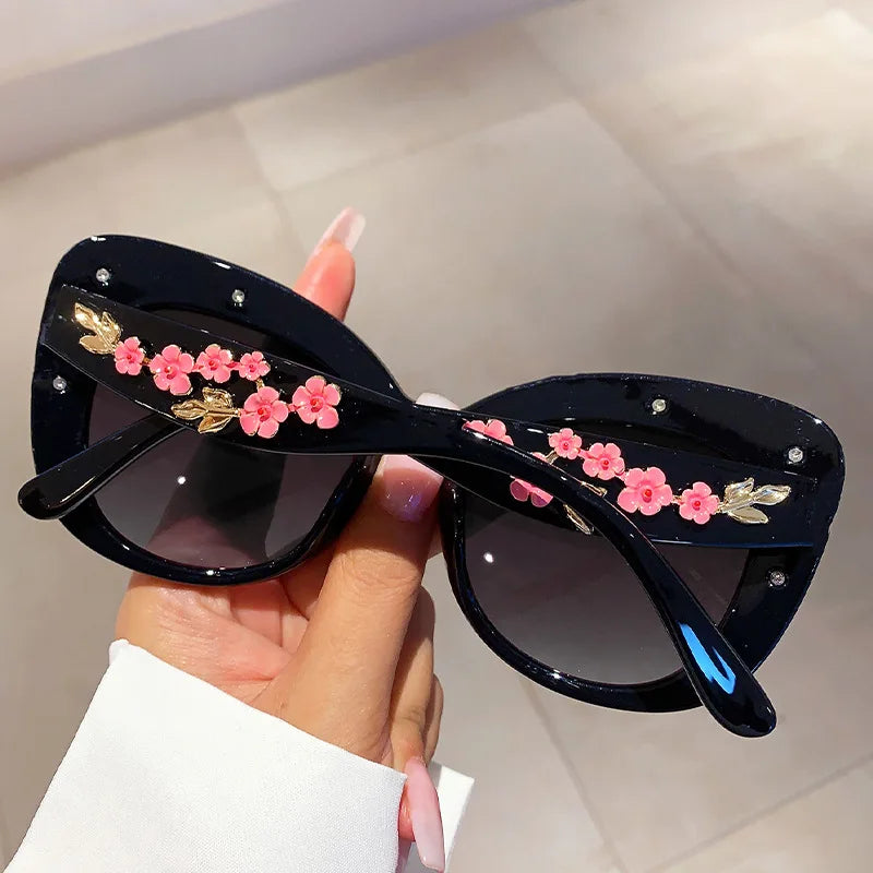 Spring Pink Flower Sunglasses
