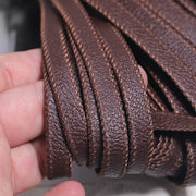 1/2/5/10M Faux Leather Rope 10mm wide Leaf Embossed Flat Ribbon DIY Craft