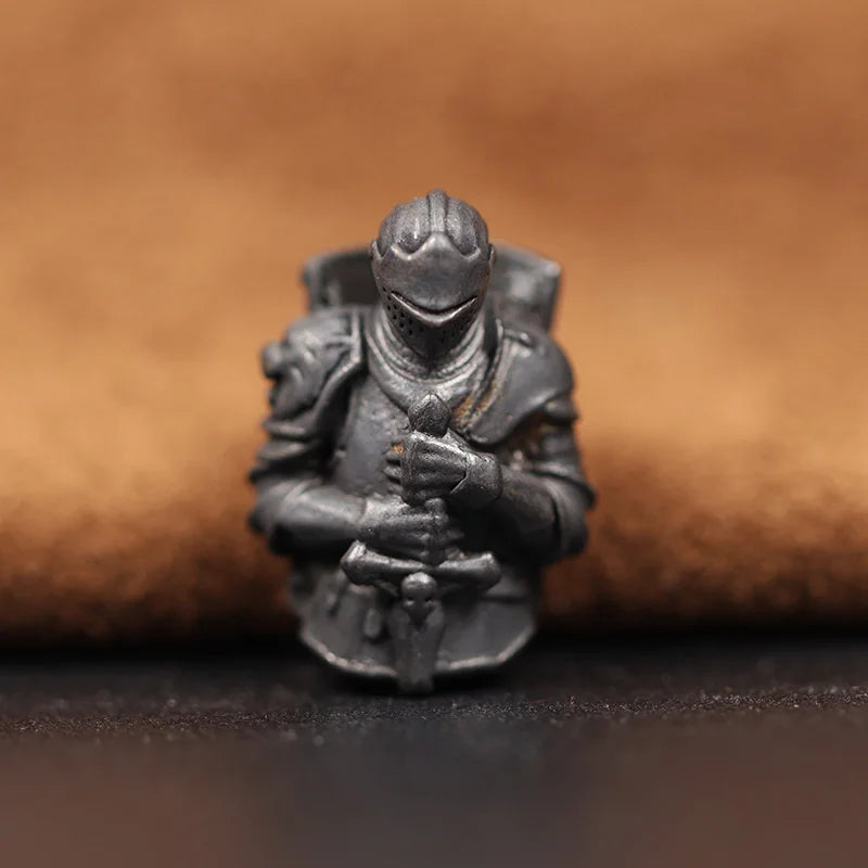 Vicissitudes Templar Knight Brass Crusader Armor Paracord Beads Lanyard Dreadlock Beard Bead