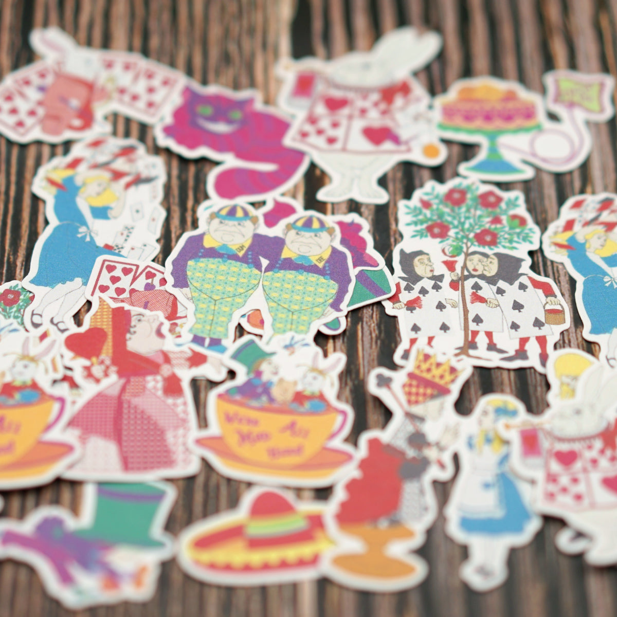 Vintage Alice In Wonderland Theme Scrapbooking Stickers