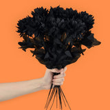 Black Dahlia Halloween Decoration Burgundy Artificial Flower Branch Arrangement Table Home Party Decor