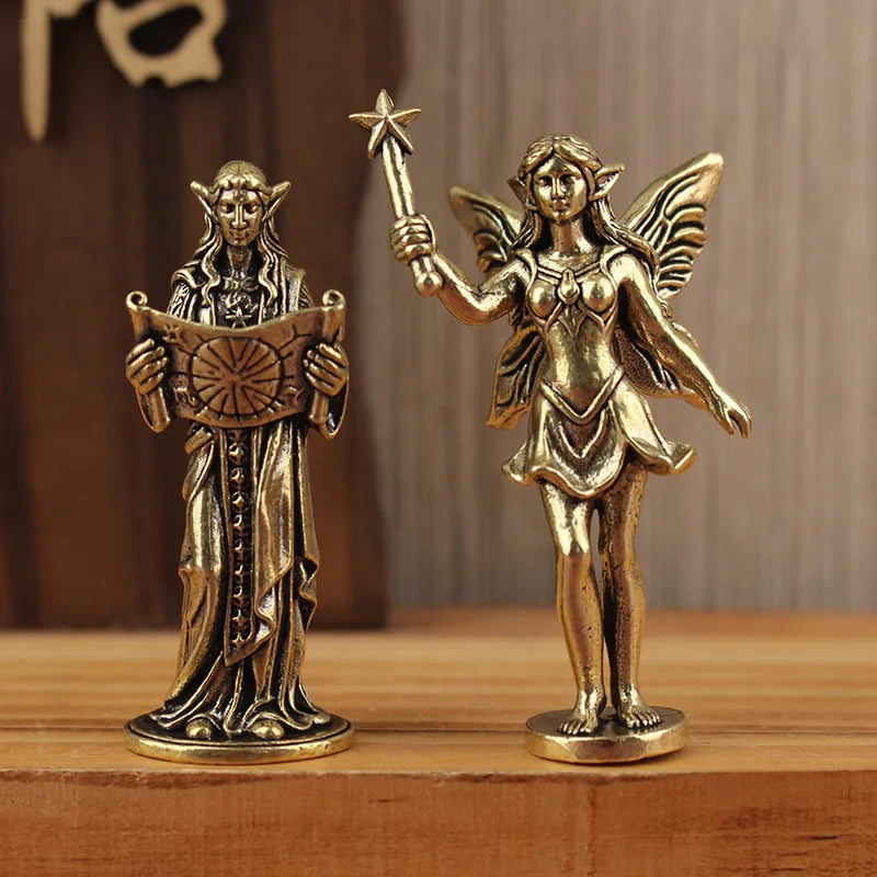 Brass Fae Figurines Tea Pets