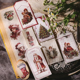 2 Sheet Vintage Christmas Snowman RUB ON Transfer Stickers Junk Journal DIY Scrapbooking