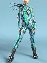 Snake Zentai Suit Women's Jumpsuit Festival Bodysuit Halloween Costume Rave Outfit Cosplay