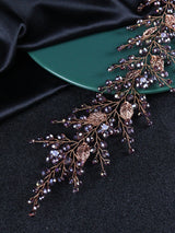 Purple Crystal Bridal Headdress Hair Accessories