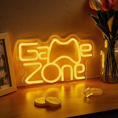 LED Neon Game Zone USB Sign Night Light 3D Wall Art