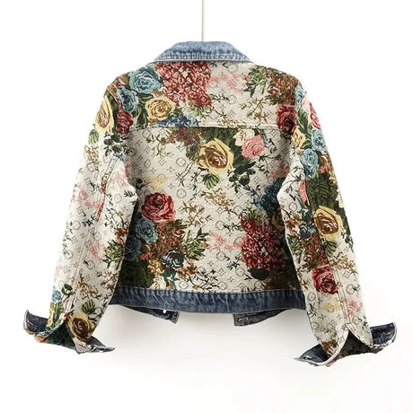 Maisie's Floral Print Denim Jacket