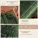 A5 Leather Loose-leaf Binder Notebook with 240 Inner Pages