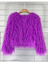 Faux Fur Coats Y2k Punk Rave Winter Jackets