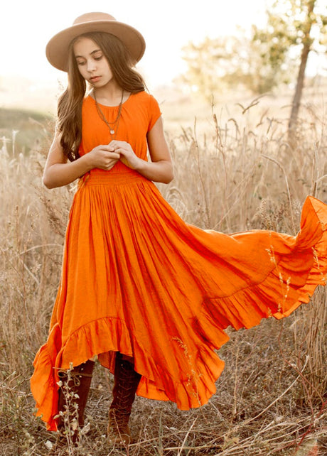 Girls Maxi Lace Chiffon Photoshoot Dresses For 3-15 Years