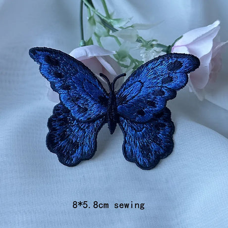 3Pcs Butterfly Embroidered Patches Appliqué Sewing DIY Crafts