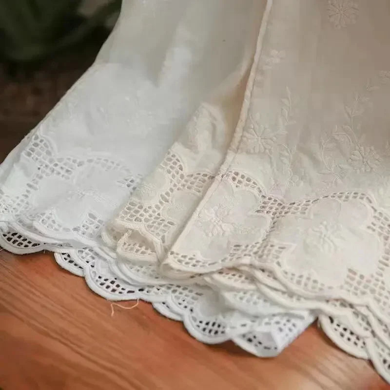 Mori Layering Three Quarter Cotton Linen Pants