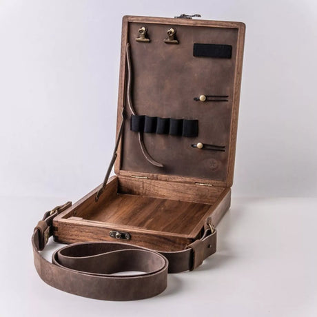 Wandering Writers Artists Wooden Messenger Box Bag Organiser