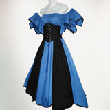 Petal Hem Medieval Carnival Costumes Lace Up Dresses