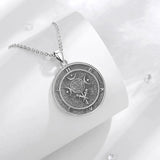 Moonstone Triple Moon Goddess Hecate Dog Amulet Pendant Necklace 925 Sterling Silver