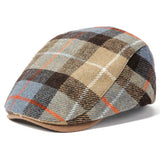 Winter Wool Plaid Cabbie Beret Caps