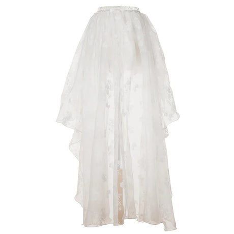 Gothic Tulle Skirt Steampunk Floral Lace