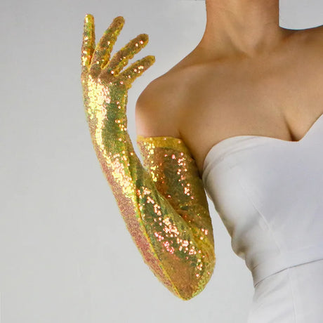 Glitter Gloves 70cm Long Gloves 26 Colours