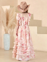 Summer Girl's Photoshoot Worthy Floral Maxi Dress
