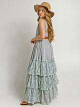 Girls Flower Girl Dress Lace Cotton Maxi Dresses