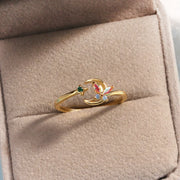 Sweet and Dainty Colourful Zircon Rings Gift Idea