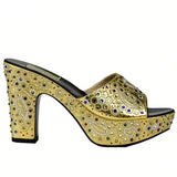 Paisley Summer Open Toe Platform High Heel Slides Shoes Comfortable Wedge Sandals