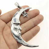 Large Moon And Star Charm For Jewellery Making 89x50mm 1pcs