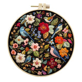 Spring Garden Embroidery Kit with Flower And Bird Pattern DIY Crafts