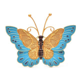 Enamel Copper Art Nouveau Butterfly Brooches
