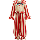 Clown In A Cornfield Kid Cosplay Halloween Costume Girls Boy Clown Jumpsuit