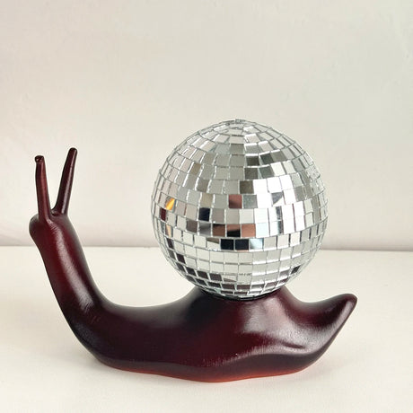 Disco Snail Mirror Ball Room Decor
