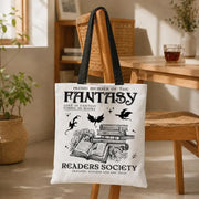 Fantasy Readers Society Canvas Totes B-Bag Storage Bags Large Capacity Shopping Bag
