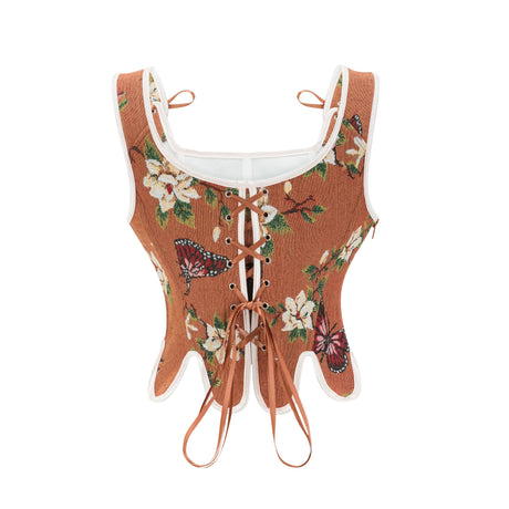 Maiden Fiora's Vintage Floral Overbust Corsets