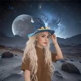 Yellow Bow Star Witch Hat Halloween Costume