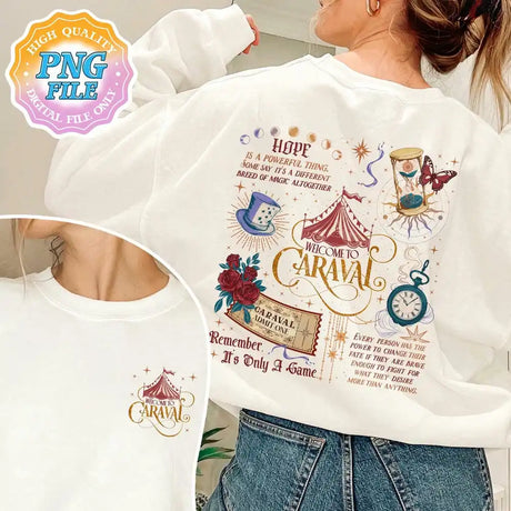 Remember It's Only Game Sweatshirt Caraval Series Bookish Two-sided Pullover Book Fans Jumper