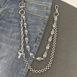 Skull Pocket Punk Wallet Chain Stainless Steel