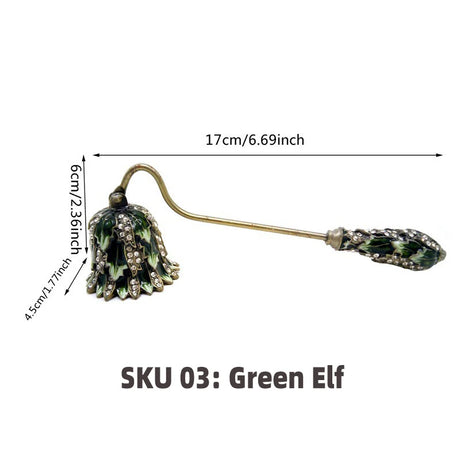 Candle Snuffers Enamel Diamonte Encrusted Long Handle Candle Extinguishers Home Decor