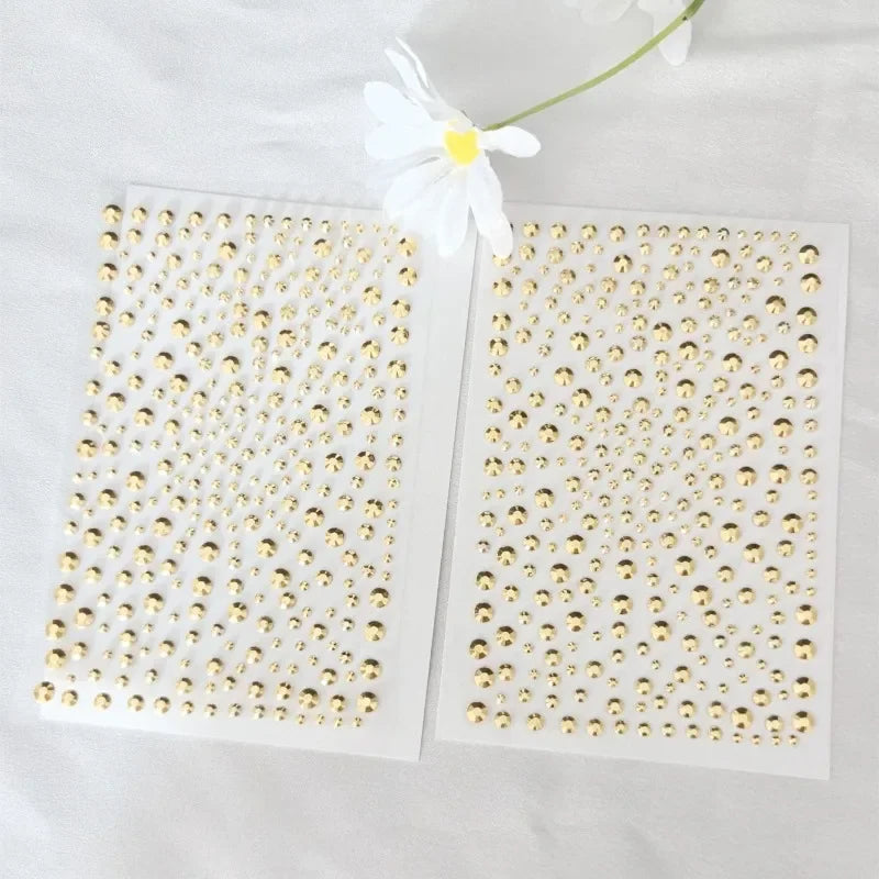 Golden Body Glittery Gem Stickers DIY Face Jewels Stickers