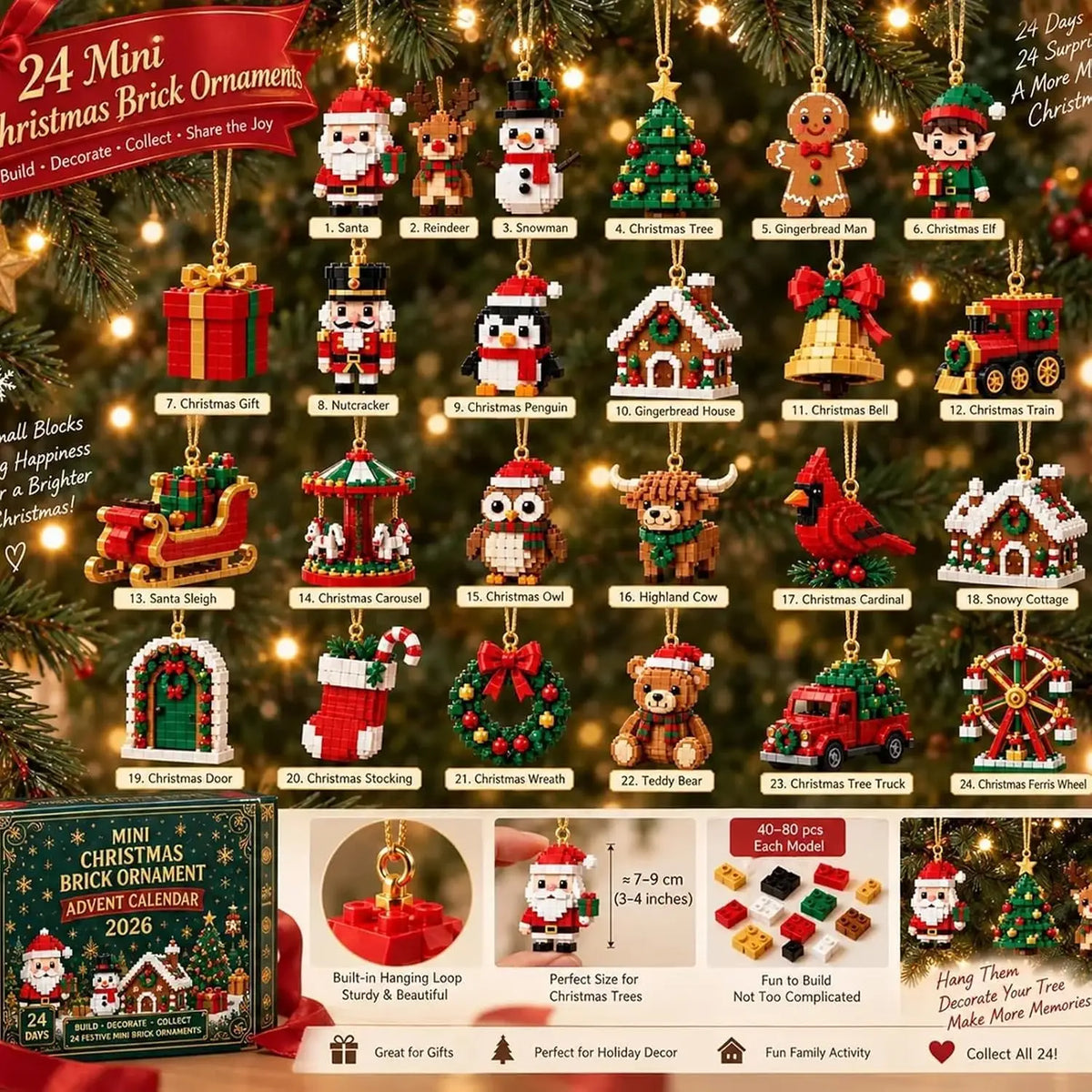 Christmas Craft Advent Calendars 24 Days of Christmas Miniatures To Make and/or Collect 17 Sets to Choose From