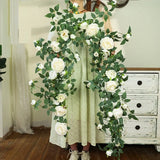 Artificial Sweetheart Roses Silk Fake Flowers Vines Party Decoration